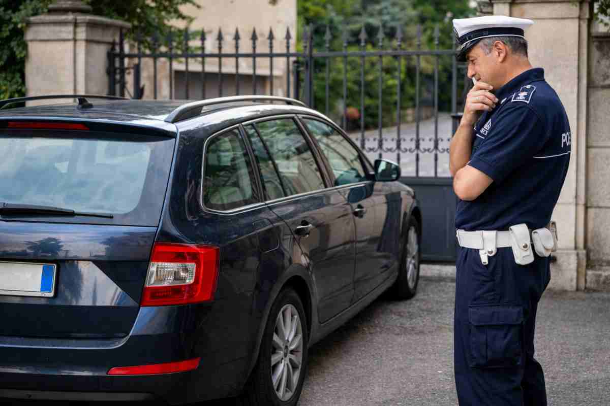 parcheggio davanti cancello si può o no